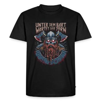 Vieil homme maléfique Viking sous la colère de la barbe - T-shirt Premium bio Homme - noir - Devant - Nico (187cm)