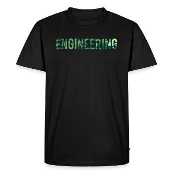 Tee-shirt d'ingénieur frais de circuit imprimé d'ingénierie - T-shirt Premium bio Homme - noir - Devant - Nico (187cm)