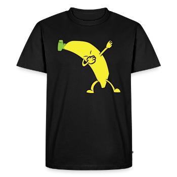 Banana - DAB, dab, dabbing, dance - Men's Premium Organic T-Shirt - black - Front - Nico (187cm)