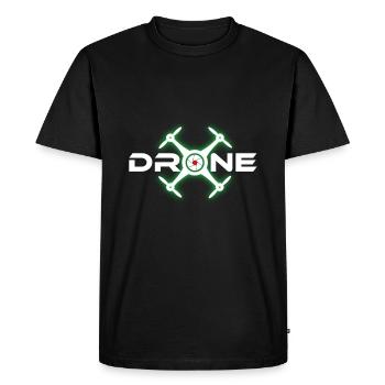 Effet de lueur de pilote de drone - T-shirt Premium bio Homme - noir - Devant - Nico (187cm)