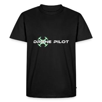 Effet de lueur pilote de drone - T-shirt Premium bio Homme - noir - Devant - Nico (187cm)