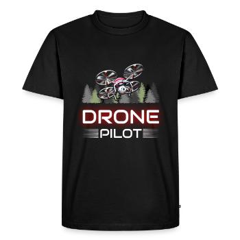Pilote de drone - Quadcopter - T-shirt Premium bio Homme - noir - Devant - Nico (187cm)