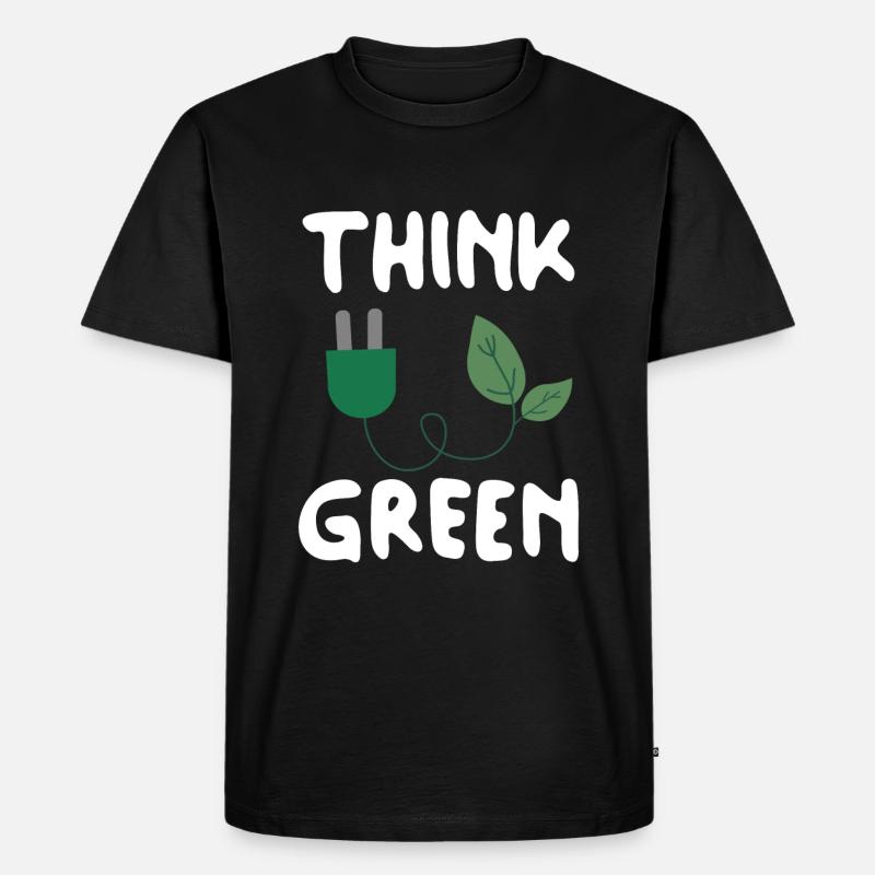 Think Green - Männer Premium Bio T-Shirt - Schwarz
