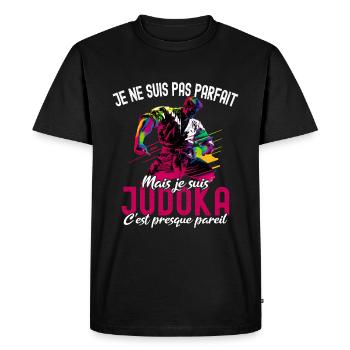 Je ne suis pas Parfait Judo Humour Judoka Drole - T-shirt Premium bio Homme - noir - Devant - Nico (187cm)