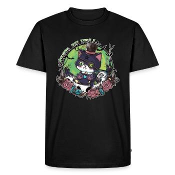 Le réveil de Catleman Jack - T-shirt Premium bio Homme - noir - Devant - Nico (187cm)