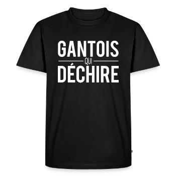 Gantois qui déchire habitant gand ville belgique - T-shirt Premium bio Homme - noir - Devant - Nico (187cm)
