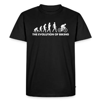 L’évolution du vélo - T-shirt Premium bio Homme - noir - Devant - Nico (187cm)