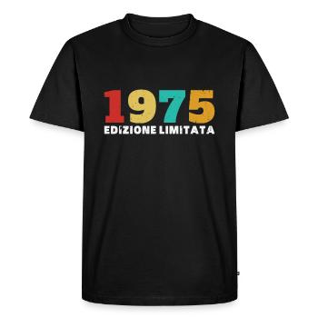 1975 Vintage Rétro Anniversaire - T-shirt Premium bio Homme - noir - Devant - Nico (187cm)