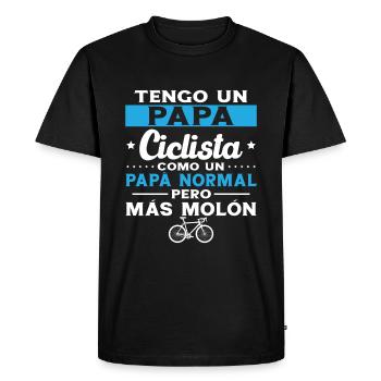 I Got a Papa Cyclist Gift Cyclisme - Men's Premium Organic T-Shirt - black - Front - Nico (187cm)