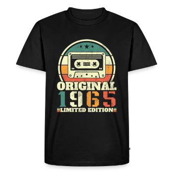 1965 Vintage Retro verjaardagscadeau - Mannen Premium Bio T-shirt - zwart - Voor - Nico (187cm)
