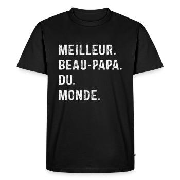 Best Father-in-Law In The World Father's Day - Men's Premium Organic T-Shirt - black - Front - Nico (187cm)