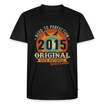10 Ans 2015 Vintage Retro Cadeau D’anniversaire - T-shirt Premium bio Homme - noir - Devant - Nico (187cm)