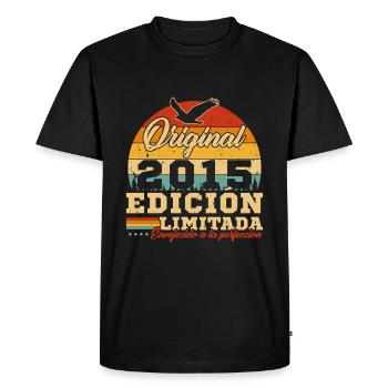 10 ans 2015 Vintage Rétro Cadeau d’anniversaire - T-shirt Premium bio Homme - noir - Devant - Nico (187cm)