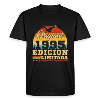 30 ans 1995 Vintage Rétro Cadeau d’anniversaire - T-shirt Premium bio Homme - noir - Devant - Nico (187cm)