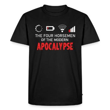 Programmer gamer computer nerd geek gift - Men's Premium Organic T-Shirt - black - Front - Nico (187cm)