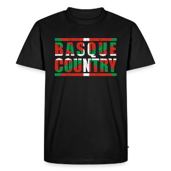 Pays basque - T-shirt Premium bio Homme - noir - Devant - Nico (187cm)