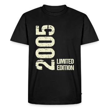 18th anniversary 18 years retro vintage 2005 - Men's Premium Organic T-Shirt - black - Front - Nico (187cm)