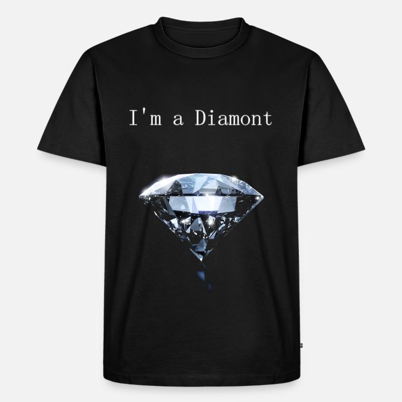 Ich bin ein Diamant - Männer Premium Bio T-Shirt - Schwarz