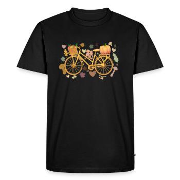 Bicyclette d’automne - T-shirt Premium bio Homme - noir - Devant - Nico (187cm)