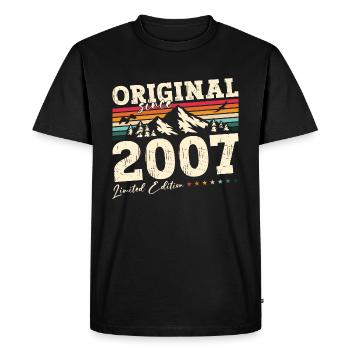 18ème anniversaire 08 Original 2007 Millésime 2007 - T-shirt Premium bio Homme - noir - Devant - Nico (187cm)
