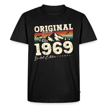 Original 1969 Millésime 1969 Anniversaire 1969 - T-shirt Premium bio Homme - noir - Devant - Nico (187cm)