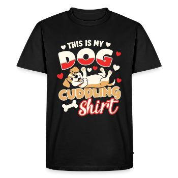 Fun design for dog lovers - Men's Premium Organic T-Shirt - black - Front - Nico (187cm)