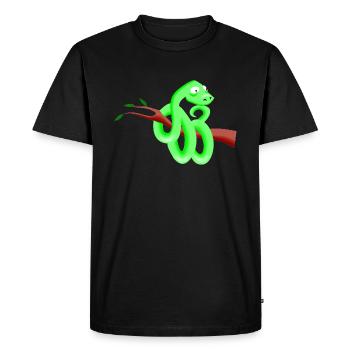 Serpents Cartoon enfants cadeau mignon Python - T-shirt Premium bio Homme - noir - Devant - Nico (187cm)