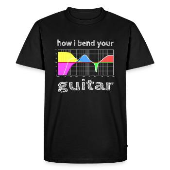 how i bend your guitar - Men's Premium Organic T-Shirt - black - Front - Nico (187cm)