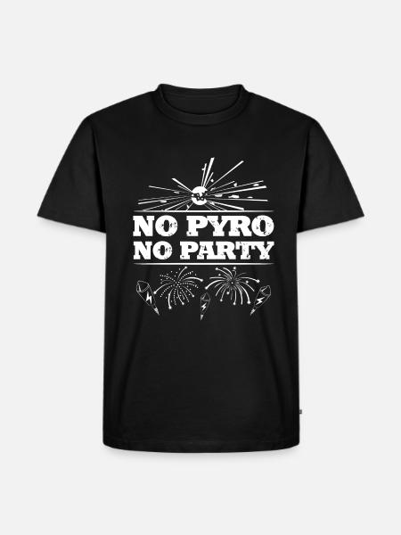 No Pyro No Party - Men's Premium Organic T-Shirt - black