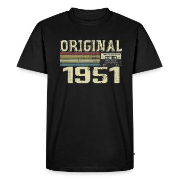 1951 Fêtes D’anniversaire - Cadeau Retro 1951 - T-shirt Premium bio Homme - noir - Devant - Nico (187cm)