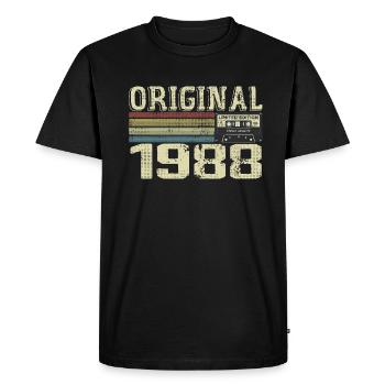 1988 Birthday Parties - 1988 Retro Gift - Men's Premium Organic T-Shirt - black - Front - Nico (187cm)