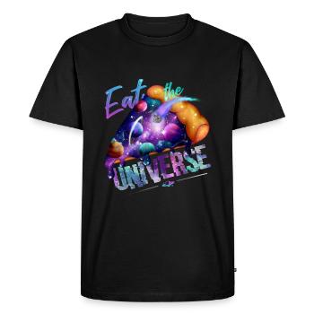 Galaxy Pizza Foodcontest - T-shirt Premium bio Homme - noir - Devant - Nico (187cm)
