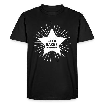 Star baker - Men's Premium Organic T-Shirt - black - Front - Nico (187cm)