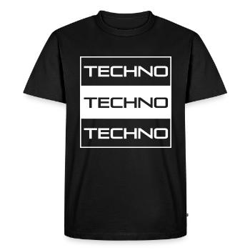Dark techno - Men's Premium Organic T-Shirt - black - Front - Nico (187cm)