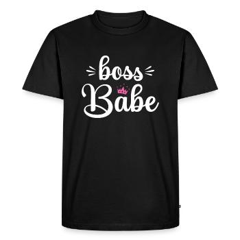 Chef boss babe femme d’affaires - T-shirt Premium bio Homme - noir - Devant - Nico (187cm)