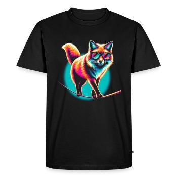 Fuchs Slackline - T-shirt Premium bio Homme - noir - Devant - Nico (187cm)