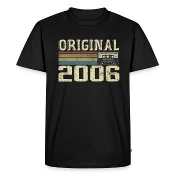 2006 Fêtes D’anniversaire - Cadeau Retro 2006 - T-shirt Premium bio Homme - noir - Devant - Nico (187cm)