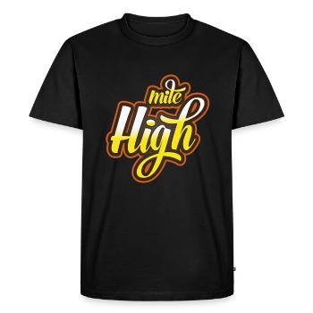Kanabis mile high - T-shirt Premium bio Homme - noir - Devant - Nico (187cm)