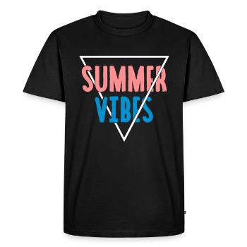Summer Vibes - T-shirt Premium bio Homme - noir - Devant - Nico (187cm)