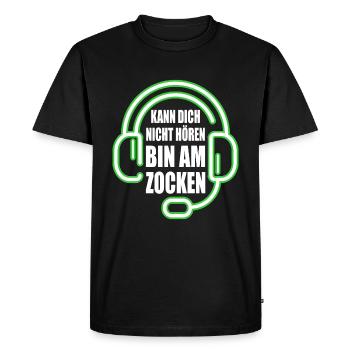 Gaming Gamer Funny Saying Gift - Men's Premium Organic T-Shirt - black - Front - Nico (187cm)