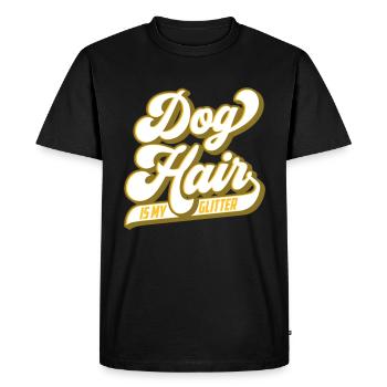 Dog hair is my glitter | Colors can be changed - Men's Premium Organic T-Shirt - black - Front - Nico (187cm)