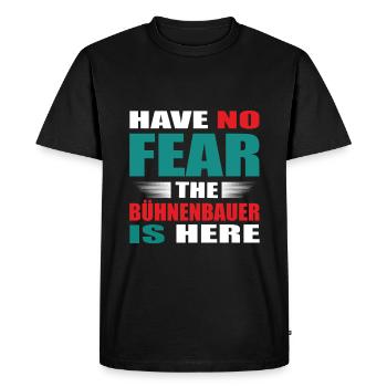 N’ayez crainte, le Bühnenbauer est là Tenue - T-shirt Premium bio Homme - noir - Devant - Nico (187cm)
