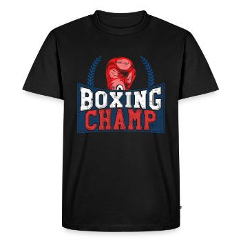 Cadeau sport hobby boxe champion champion champion sport - T-shirt Premium bio Homme - noir - Devant - Nico (187cm)