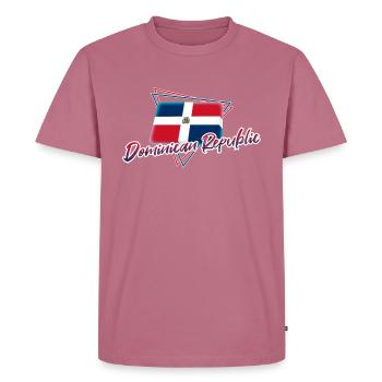République dominicaine - T-shirt Premium bio Homme - mauve - Devant - Nico (187cm)