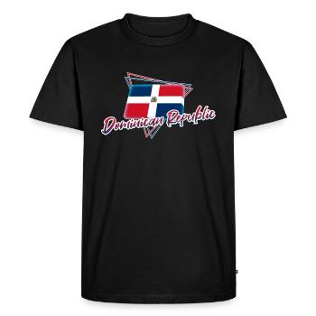 République dominicaine - T-shirt Premium bio Homme - noir - Devant - Nico (187cm)