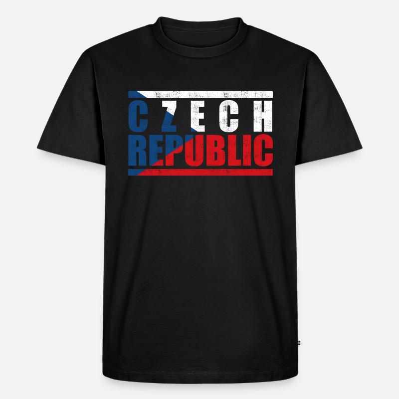 Tschechische Republik - Männer Premium Bio T-Shirt - Schwarz