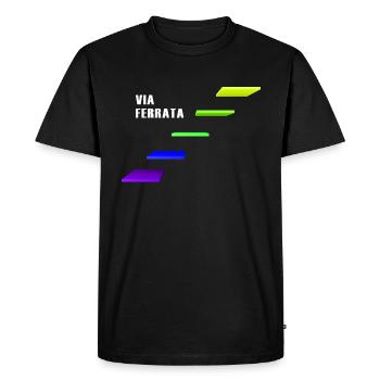 Via ferrata via ferrata Sports alpins de montagne - T-shirt Premium bio Homme - noir - Devant - Nico (187cm)