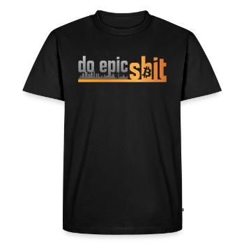 Do Epic Shit Bitcoin Bull - Men's Premium Organic T-Shirt - black - Front - Nico (187cm)