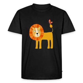 Lion - Men's Premium Organic T-Shirt - black - Front - Nico (187cm)