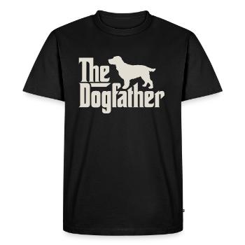 Le Dogfather - Cocker anglais - T-shirt Premium bio Homme - noir - Devant - Nico (187cm)
